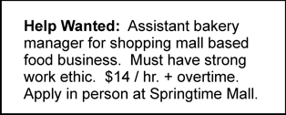 help wanted ad