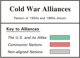 Cold War Alliances map key