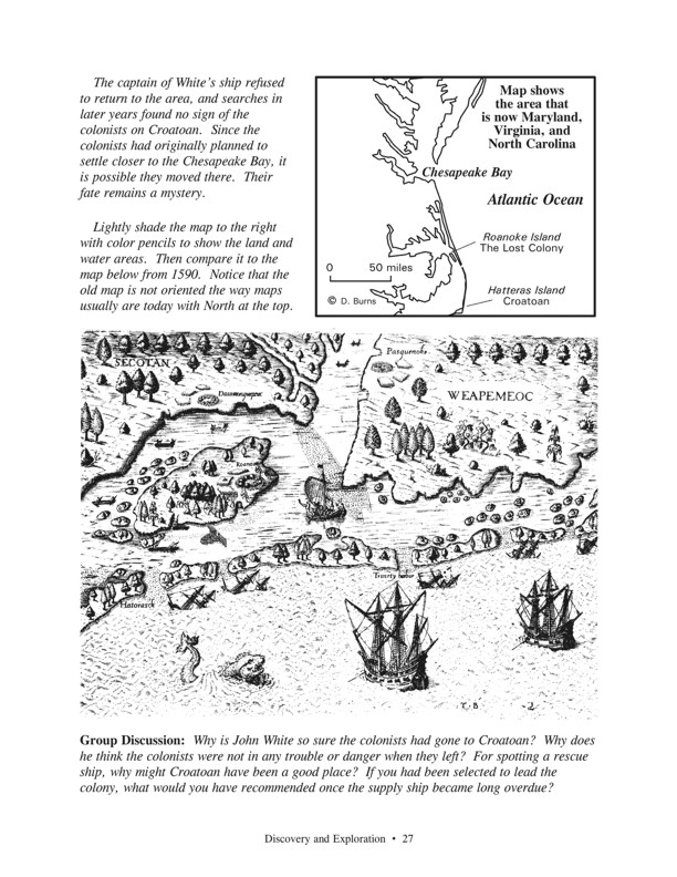 Fasttrack to America's Past - Section 1 - Discovery and Exploration - The Mystery of the Lost Colony - page 27