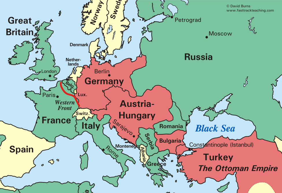 History 464 Europe Since 1914 Unlv Europe Map Allied Powers Political Map