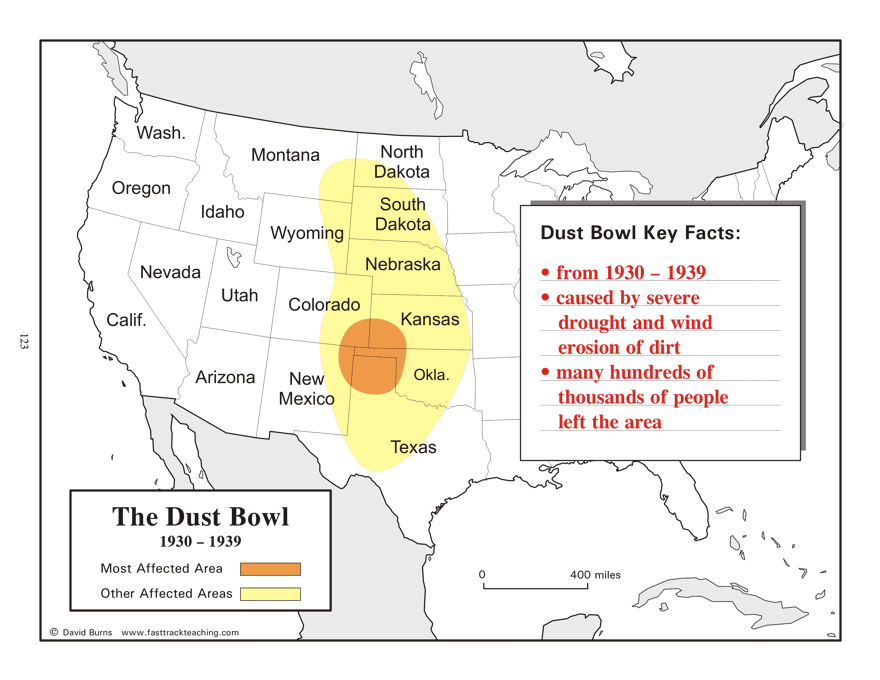 dust bowl map